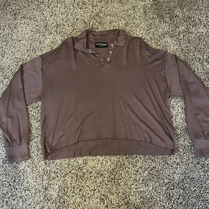 purple cropped long sleeve